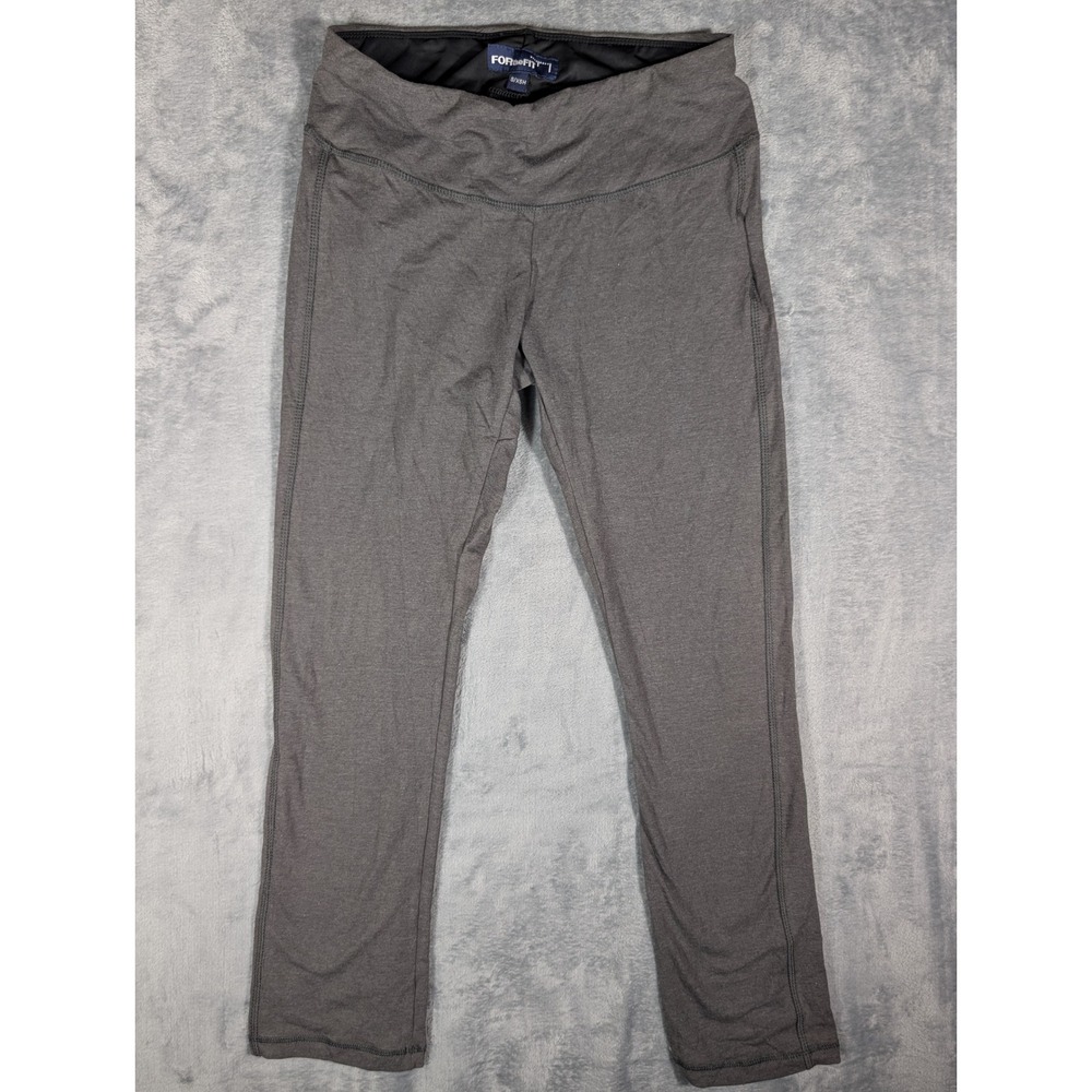 ForTheFit Women Charcoal Gray Yoga Pants Leggings Petite Small Extra Small S XSH